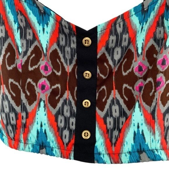 Band of Gypsies Aztec Bustier Crop Top New - Picture 3 of 12